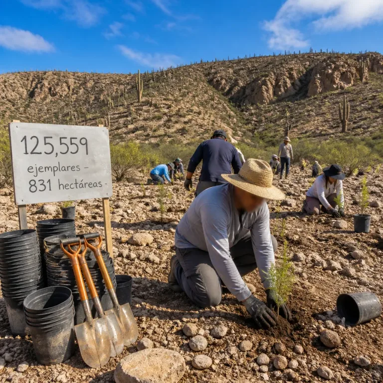 Baja California Sur impulsa reforestación nacional: 125,559 plantas en 831 hectáreas