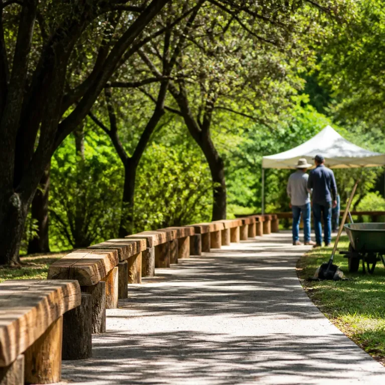 Rehabilitan 24 bancas con madera recuperada en el Parque Ecológico Macuiltépetl
