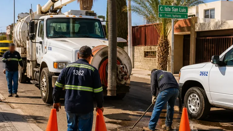 Mexicali: CESPM refuerza mantenimiento de drenaje pluvial y sanitario en varios sectores