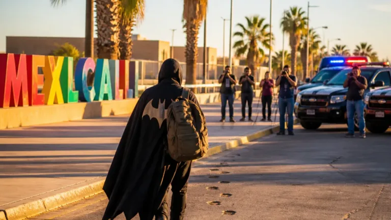 Mexicali recibe al 'Batman MX' tras más de 10 mil kilómetros de caminata por México