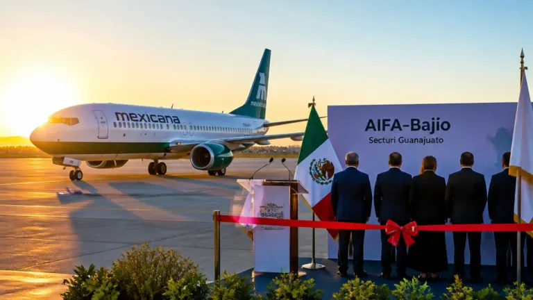 Mexicana abre ruta entre AIFA y el Bajío y refuerza conectividad aérea del estado
