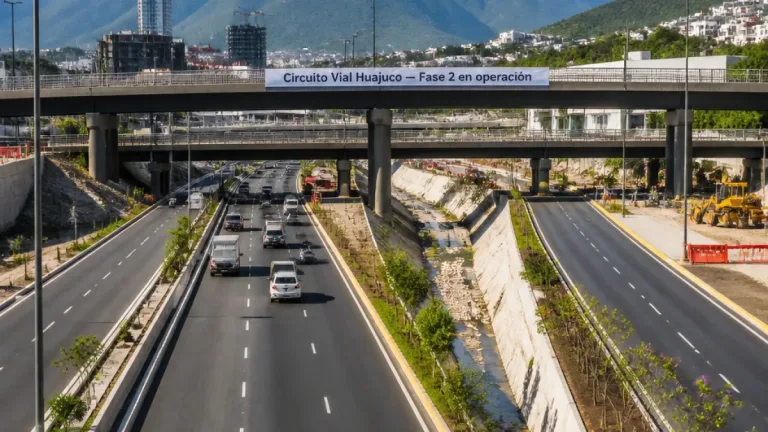 Monterrey pone en operación la segunda fase del Circuito Vial Huajuco con inversión >$193 M