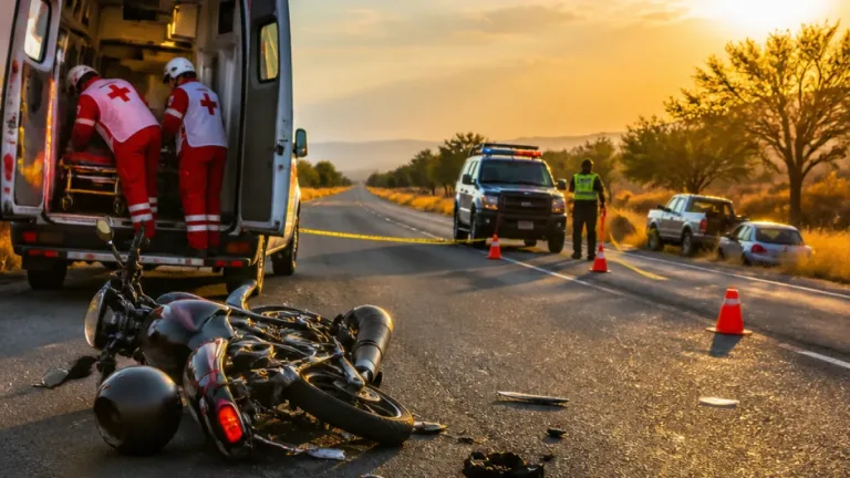 Motociclista queda grave tras intento de rebase y choque rumbo a Las Teresas