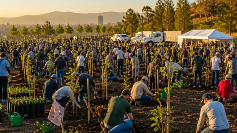 Naucalpan planta más de 300 árboles en Parque Naucalli dentro de la Jornada Nacional