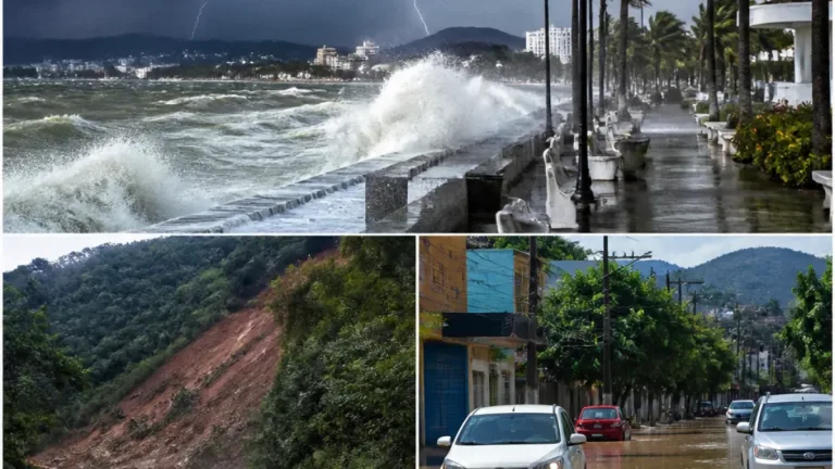 Nayarit: persisten lluvias fuertes, riesgo de granizo y mar de fondo con olas de hasta 2.5 m