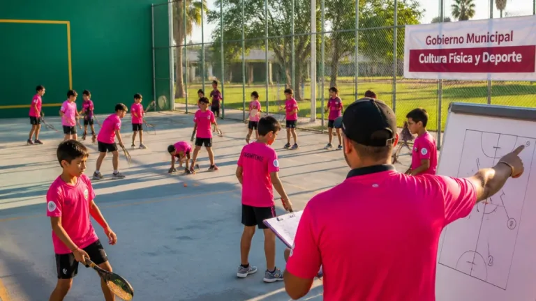 Nuevo Laredo recibe cátedra de frontón para impulsar a niños y jóvenes hacia el plano nacional
