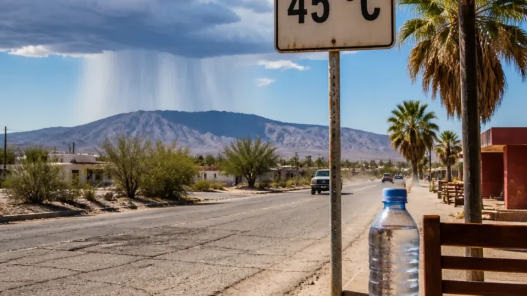 Ola de calor y lluvias: Baja California Sur entre temperaturas de hasta 45 °C y chubascos aislados