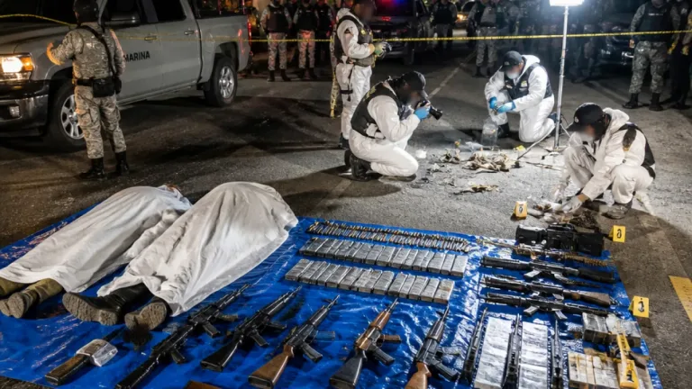 Operativo en Colima deja dos presuntos agresores muertos y hallan restos humanos; aseguran arsenal