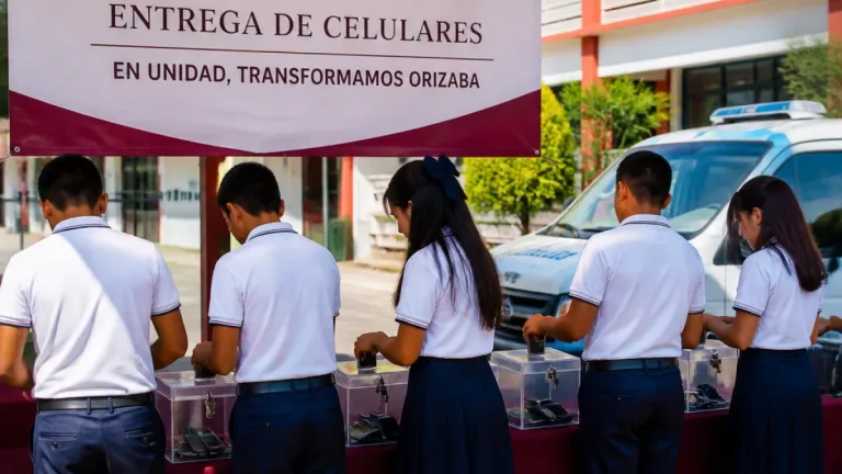 Orizaba impulsa primera secundaria libre de celulares; proyecto se aplicó en Quetzalcóatl