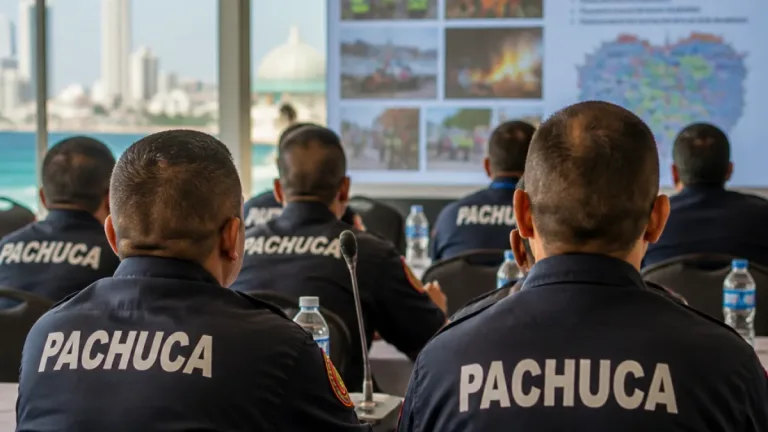 Pachuca lleva experiencia de bomberos al congreso internacional en Cartagena