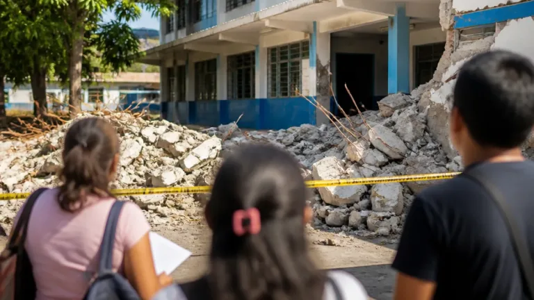 Padres de Tapachula exigen dictamen estructural tras nueva caída de barda en la Secundaria Federal 4