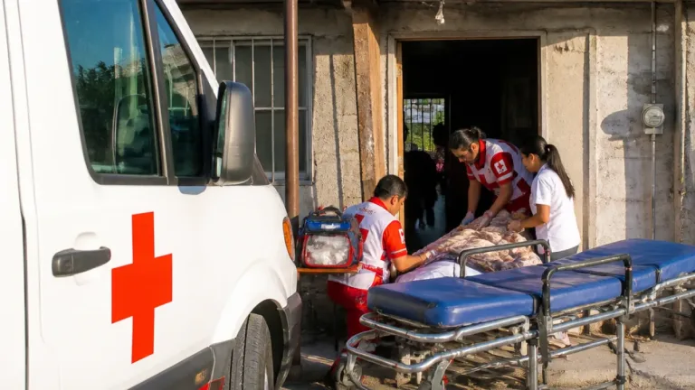 Paramédicos de Cruz Roja atienden parto de emergencia en domicilio de Matamoros
