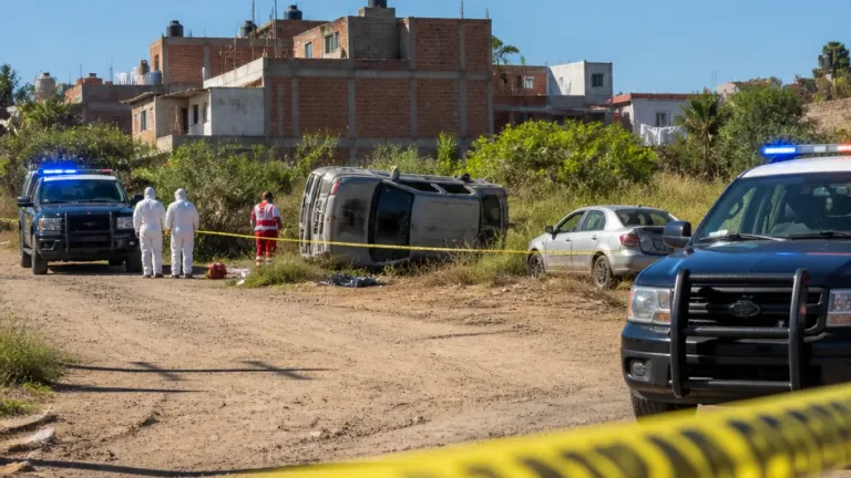 Persecución y disparos en Xalisco terminan con choque y vehículo abandonado en lote baldío