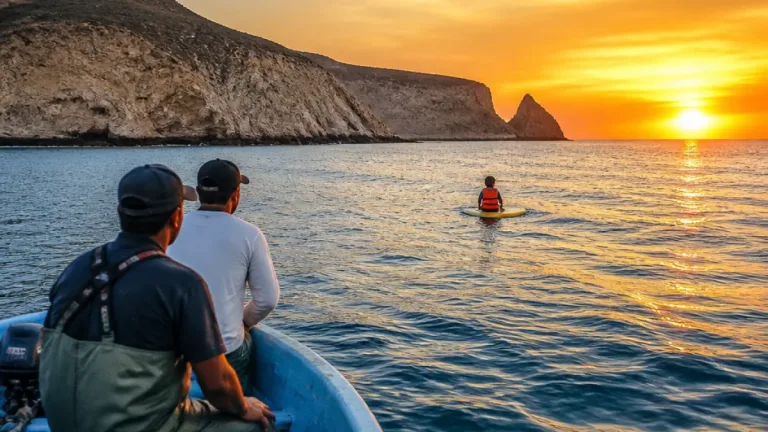 Pescadores rescatan a niña que quedó varada en tabla a un kilómetro de la costa en La Paz