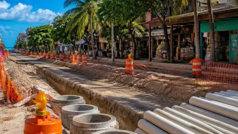 Playa del Carmen: Aguakan reporta fase final del Colector Playero en 1ª Avenida Norte