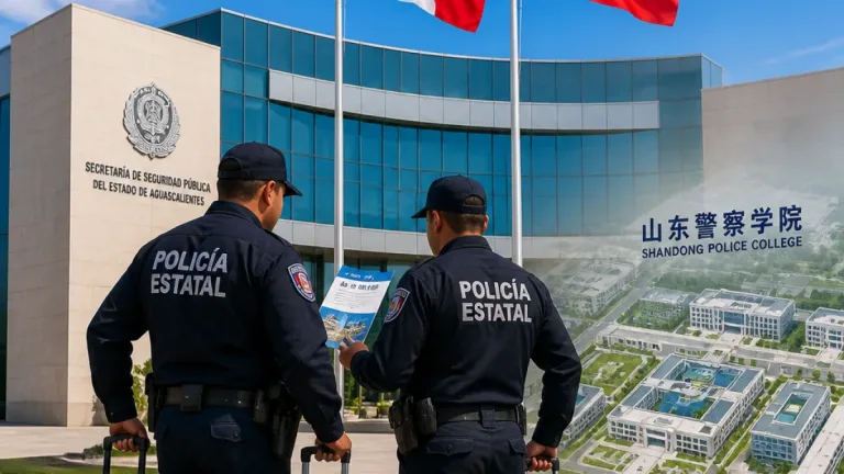 Policías de Aguascalientes realizan primer intercambio formal con China para profesionalizar cuerpos de seguridad