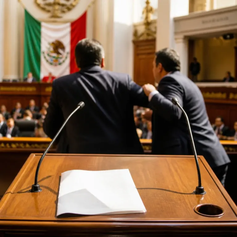 Llamado a la civilidad tras empujones entre diputados en el Senado; Kenia López Rabadán medió