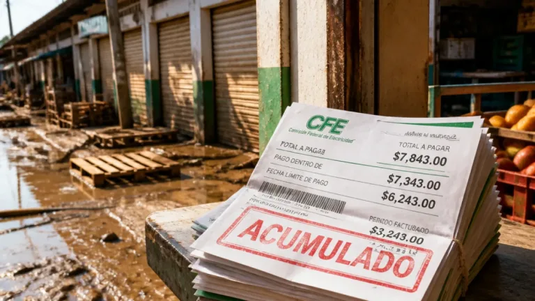 Poza Rica: Comerciantes y familias enfrentan cobros acumulados de CFE tras las inundaciones