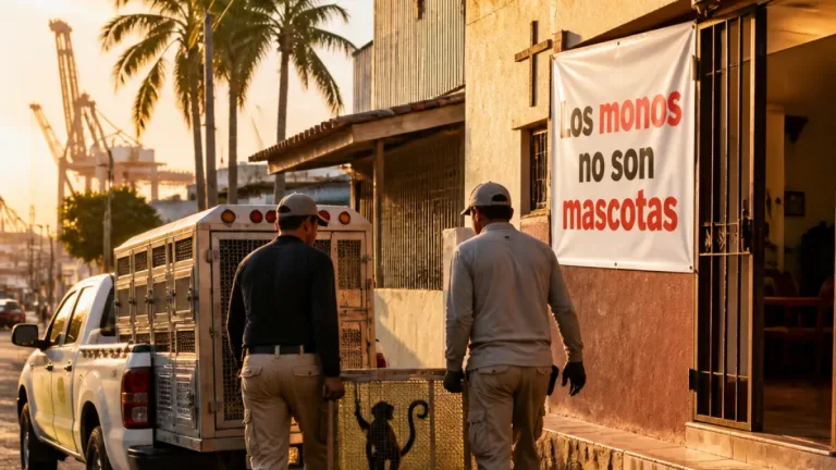 Profepa asegura mono araña en Manzanillo y recuerda que no son mascotas en Colima