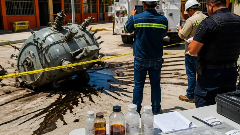 Profepa ordena análisis por derrame de aceite de transformador en escuela de Ciudad Victoria