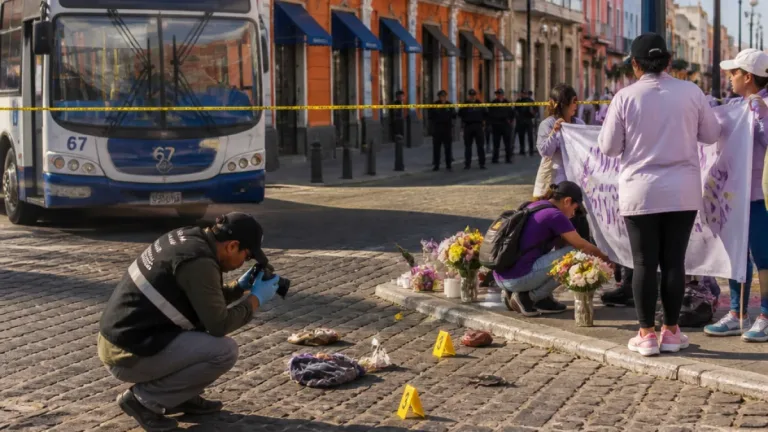 Puebla: muere Minerva González, madre buscadora, tras ser atropellada en el Centro Histórico