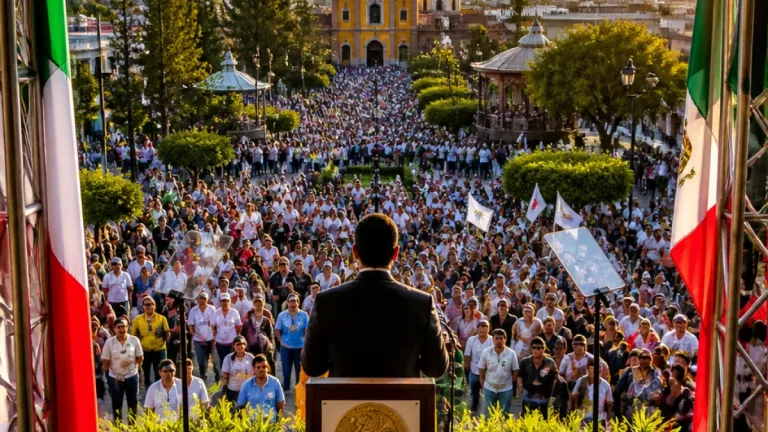 Raciel Pérez convoca a la defensa de la soberanía en Tlalnepantla; miles se reúnen en Parque Hidalgo