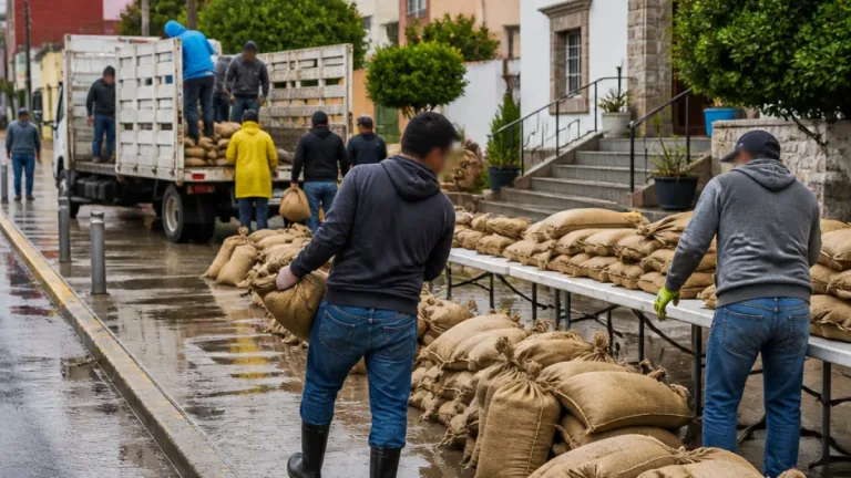 San Juan del Río refuerza prevención de inundaciones con entrega de 560 costales