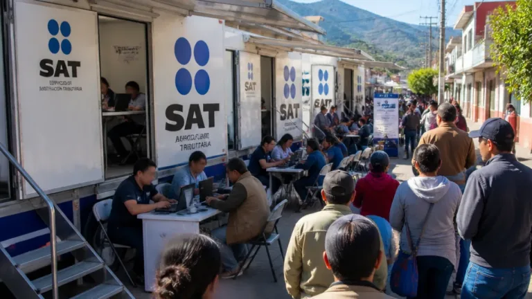 SAT implementa unidades móviles en San Pedro Lagunillas para facilitar trámites fiscales