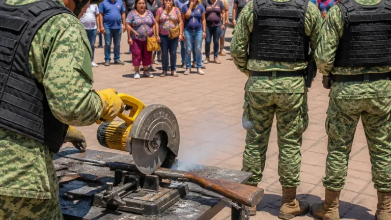 Se dispara escopeta durante jornada de desarme en Tzintzuntzan; hay un lesionado