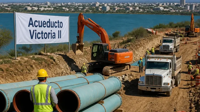Sheinbaum supervisa segundo acueducto en Ciudad Victoria para ampliar abasto por 30 años