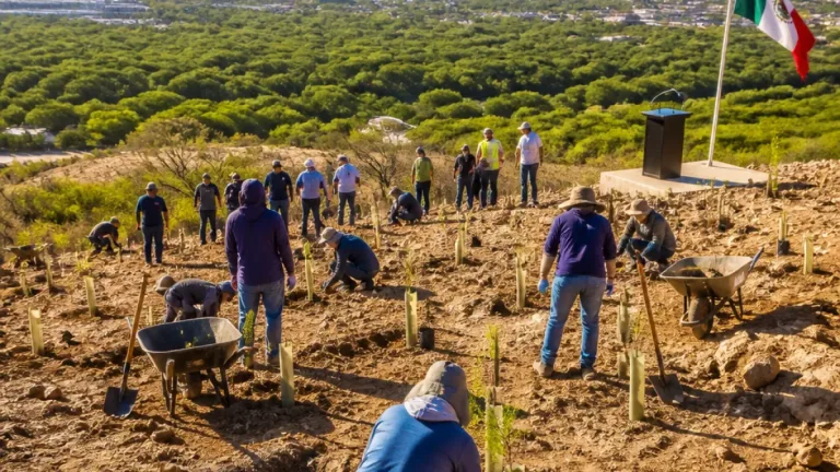 Sonora impulsa restauración ambiental: arrancan reforestación en La Sauceda y Cerro de la Cementera