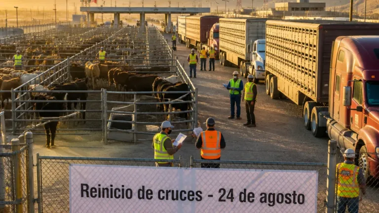Sonora reanuda exportaciones de ganado a EU; Agua Prieta lista para los cruces desde el 24 de agosto