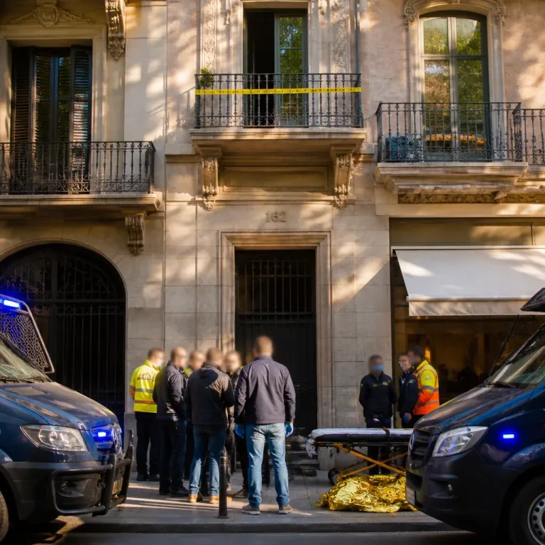 Hombre en estado crítico tras saltar de un cuarto piso tras apuñalar a tres en Barcelona