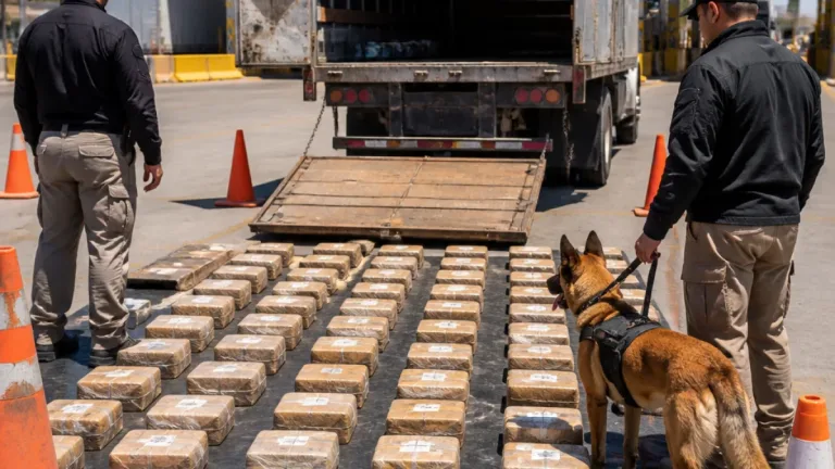 Tijuana: aseguran 75.9 kilos de cocaína en camión de exportación en la aduana