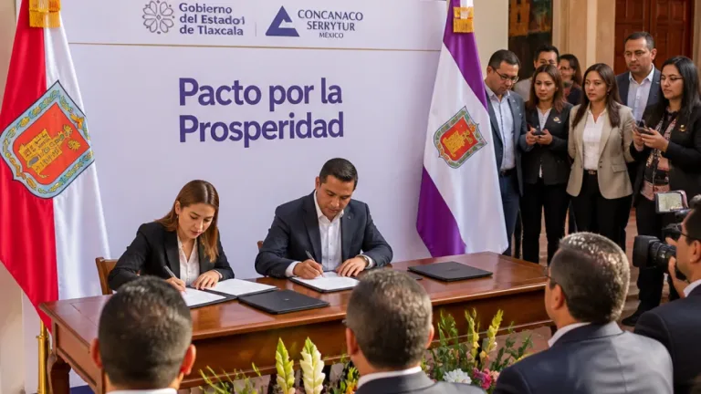 Tlaxcala firma pacto con Concanaco para impulsar formalidad, inversión y empleo