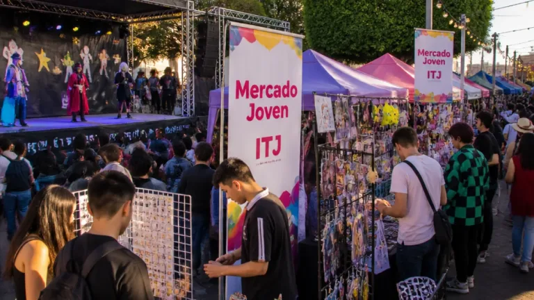 Tlaxcala: Mercado Joven Geek ofreció espacio a emprendedoras y creadores jóvenes en la Plaza Juárez