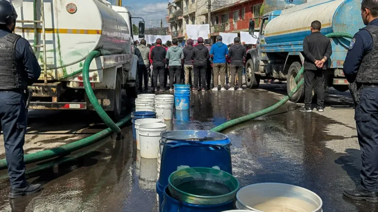 Toluca: vecinos de Nueva Santa María de las Rosas exigen restablecer suministro de agua
