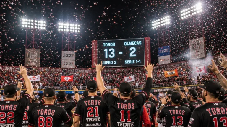 Toros arrollan 13-2 a Olmecas y empatan la Serie del Rey; grand slam de Cordero define el choque