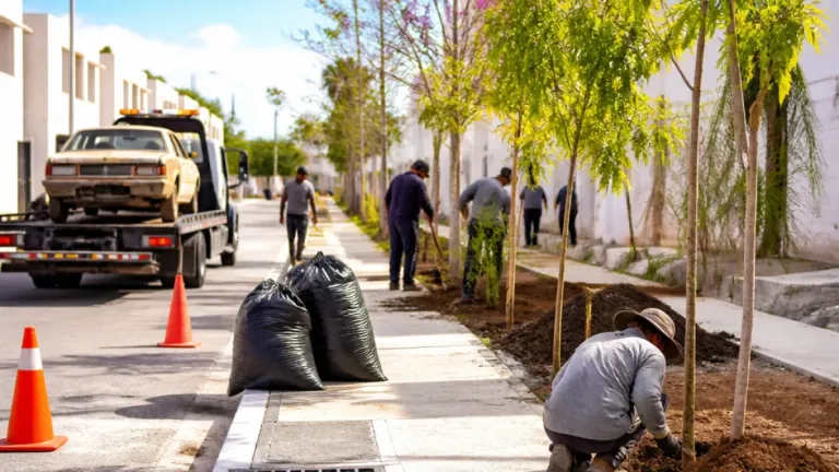 Trabajos de mejoramiento urbano en Infonavit Alta Progreso mantienen lecciones para Progreso