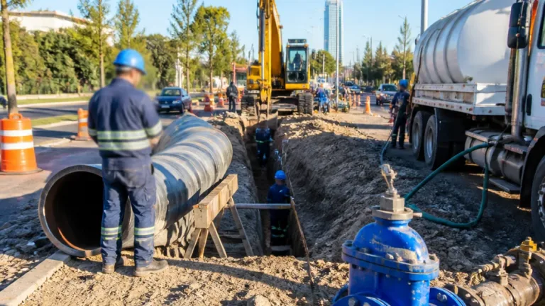 Trabajos en Vía Atlixcáyotl: corte controlado y nueva tubería para reducir fugas en sur de Puebla