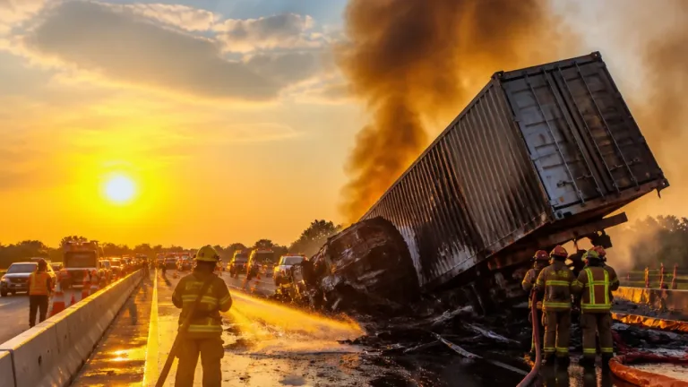 Tractocamión se incendia tras volcar en la autopista Guadalajara–Colima; hay un fallecido