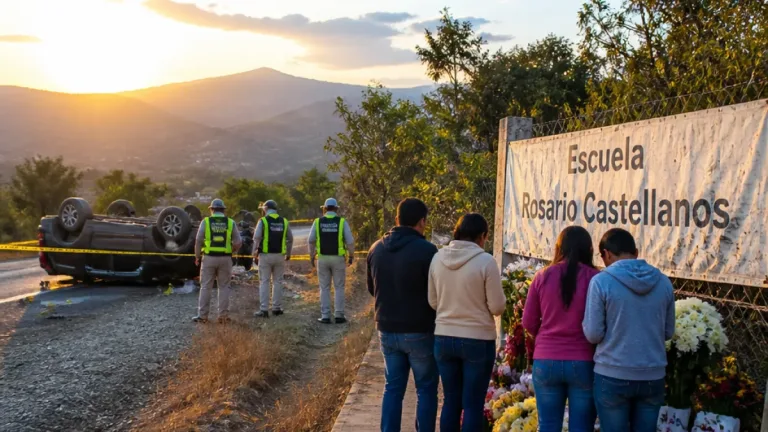 Tres estudiantes de la Rosario Castellanos fallecen en accidente cerca de Comitan