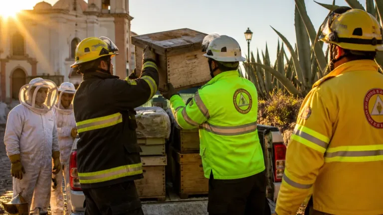 Tulancingo refuerza rescate y reubicación de enjambres para proteger abejas y la biodiversidad
