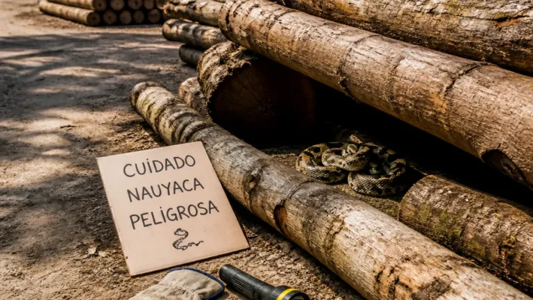 Vecinos de Cardenas alertan por nauyacas entre montones de leña en el poblado C-17