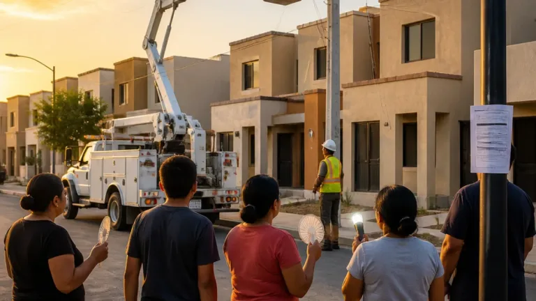 Vecinos de Urbi Villa del Real denuncian cortes de luz que afectan a cientos en Ciudad Obregón