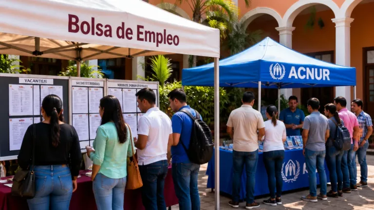 Villahermosa: Jornada de reclutamiento acerca empleos formales y asesoría del ACNUR en Casa Barrio Mágico
