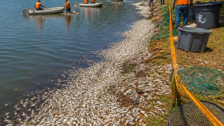 Villahermosa: miles de peces aparecen muertos en la Laguna de las Ilusiones