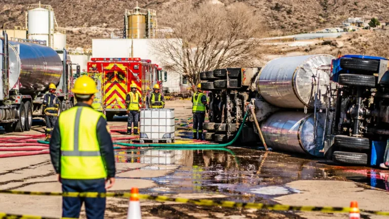 Volcadura de pipa cierra Parque Industrial en Nogales; evacuan empresas y retiran combustible