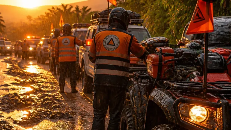 Voluntarios todo terreno refuerzan rescates en Tecomán durante temporada de lluvias