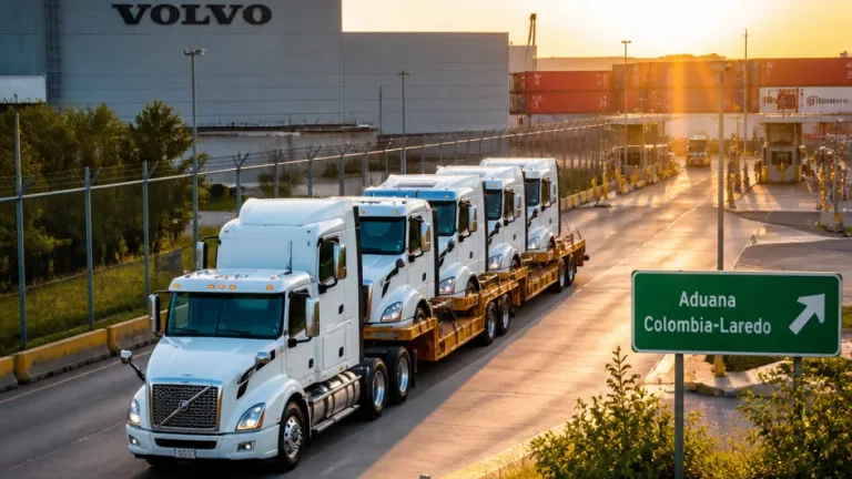 Volvo inicia exportaciones desde Ciénega de Flores; primer embarque parte por La Gloria‑Colombia